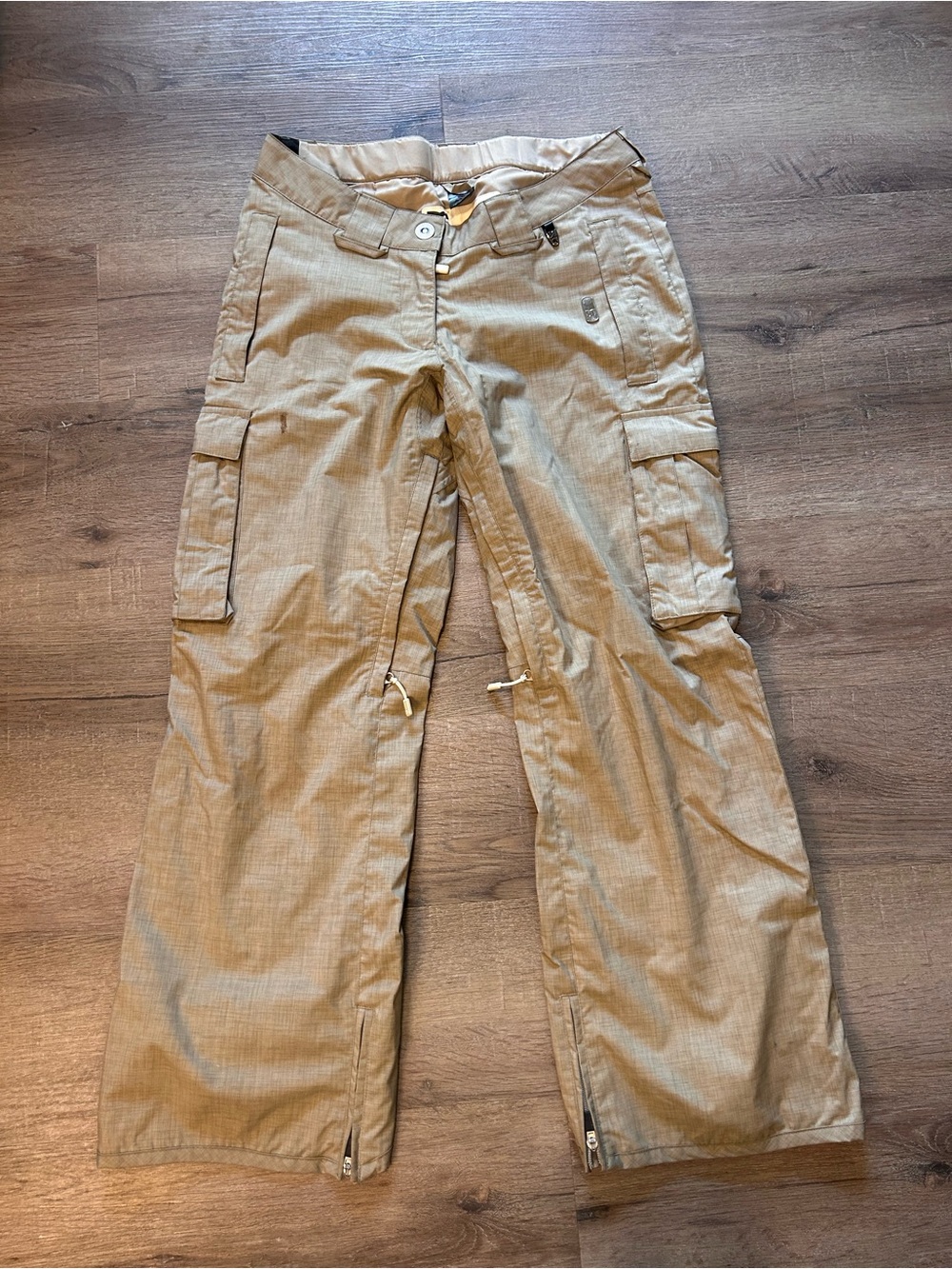 DC Snow Pants Snowboard Mens Medium Tan Cargo Insulated Waterproof